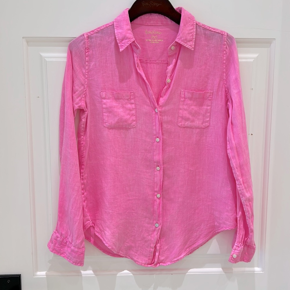Lilly Pulitzer Sea View Linen Top